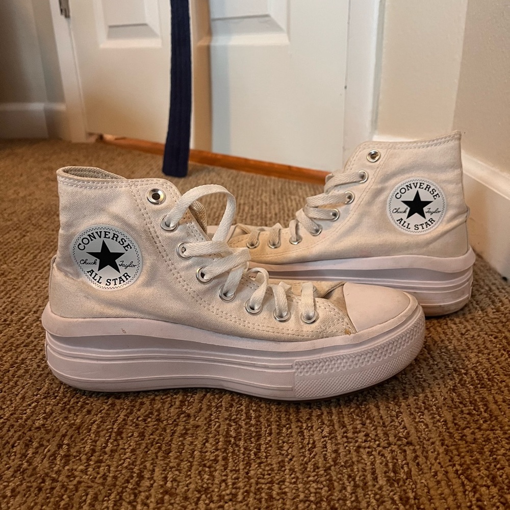 Converse Platform High Tops in White